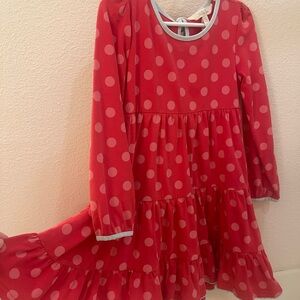 Red Polka Dot Long Sleeve Dress